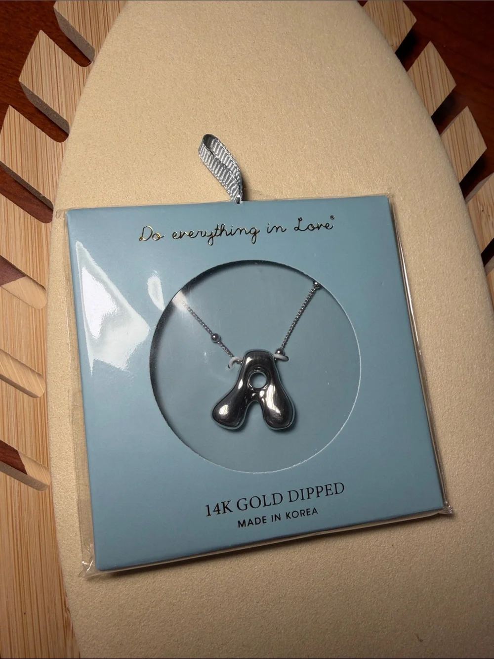 14K Gold Dipped Sculptural Pendant Necklace - Silver Tone